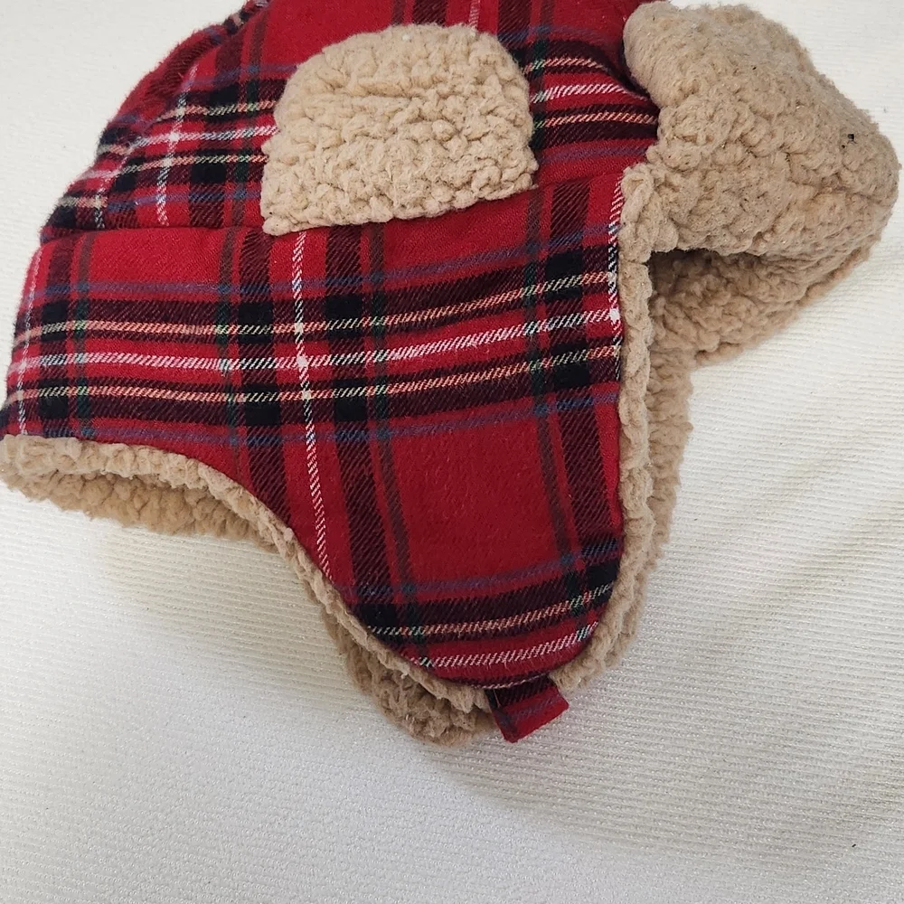 Carter's Red Plaid Trapper Hat
